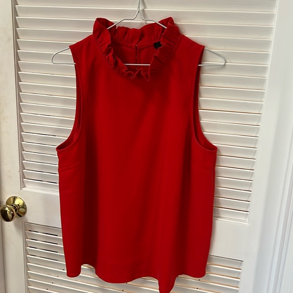 J.Crew ruffle neck top - Picture 1 of 3